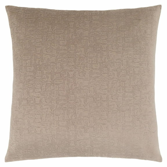 PILLOW - 18"X 18" / TAUPE MOSAIC VELVET / 1PC