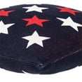 thumbnail image 3 of Parkland Collection 20x20" Stars Cotton Throw Pillow in Navy Blue/Red, 3 of 7