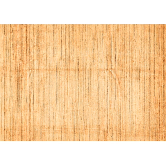 Ahgly Company Indoor Rectangle Solid Orange Modern Area Rugs, 8' x 10'