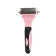 thumbnail image 3 of FEOLGEHLY Multi Functional Pet Brush, Dual-Sided Brush for Dogs and Cats, 23+12 Teeth Dematting and Deshedding Comb, Plastic Undercoat Rake with Rounded Teeth for Gentle Detangling (Pink), 3 of 9