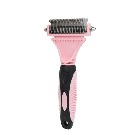 Pink Home Pet Accessory Multi Functional Pet Grooming Comb Dog Pet Deshedding Brush Detangling Useful Animal Care Tool For Home Travel And Daily Activities