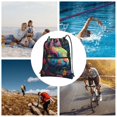 thumbnail image 5 of Sigee Colorful Patterned Rabbit for Drawstring Zipper Backpack ,Waterproof, Durable, Lightweight Gym Bag for Sports, 5 of 5
