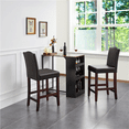 Topeakmart 2pcs Classic Upholstered Faux Leather Counter Stools