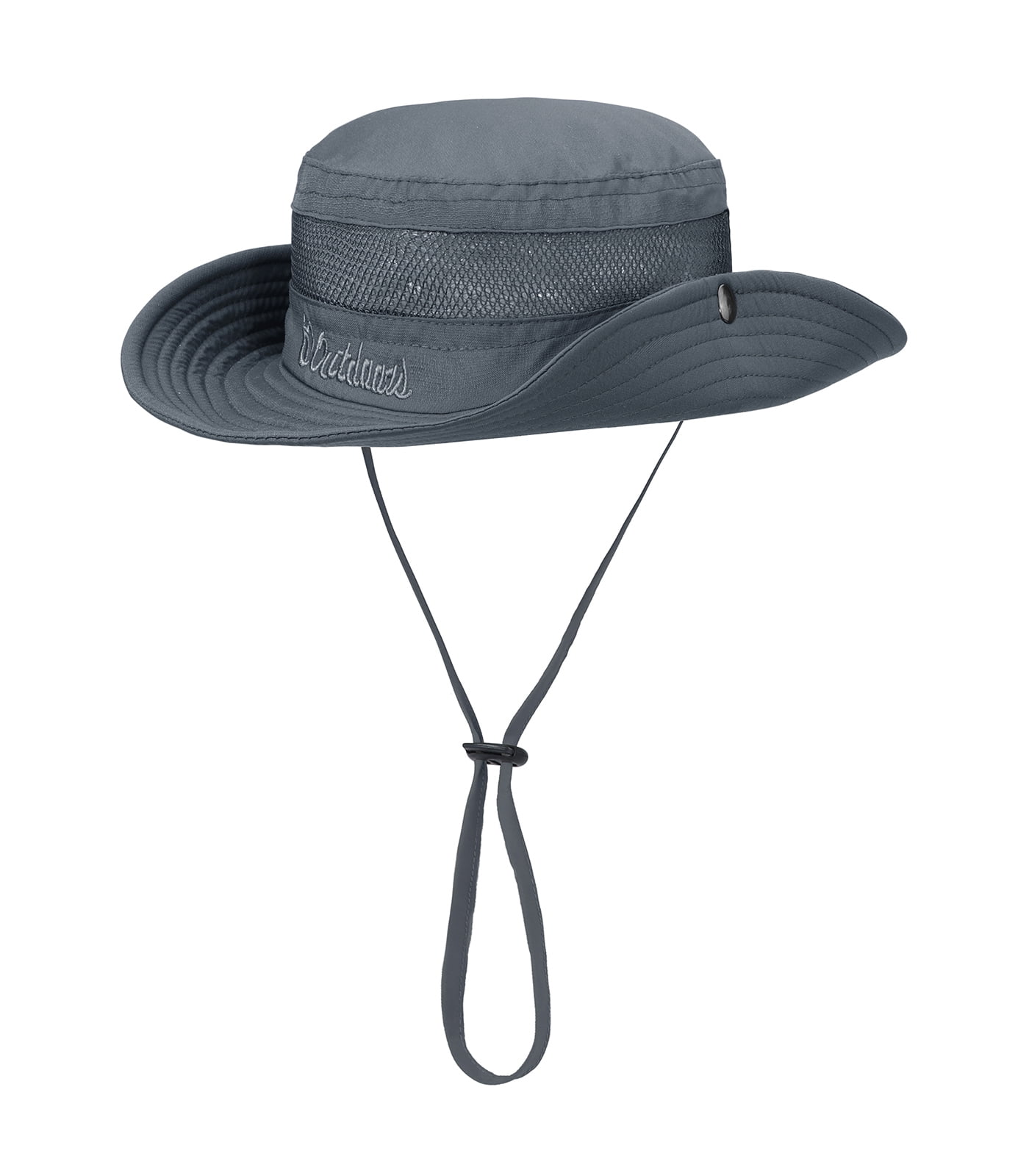 Kids Outdoor Mesh Cowboy Hat UPF 50+ Summer Sun Hat Wide Brim Bucket Hat  Beach Hiking Safari Hat Beige 