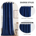 thumbnail image 2 of Cortinas Joydeco de Terciopelo Azul 213 cm de Largo 2 Paneles Set Burdeos, 2 of 7