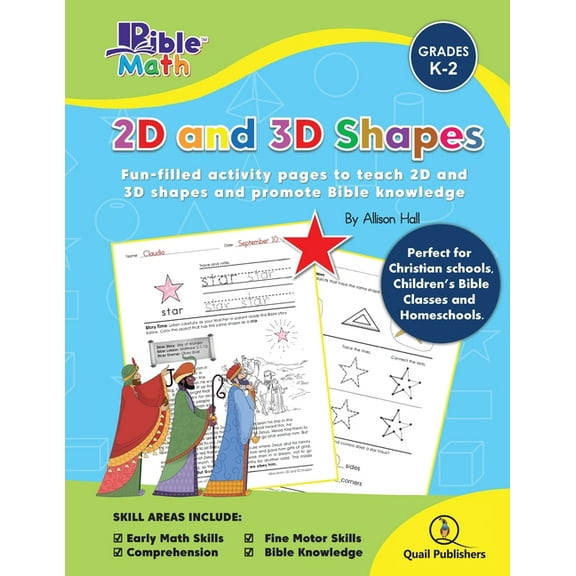 Bible Math 2D and 3D Shapes: 2D and 3D Shapes, (Paperback)