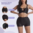 thumbnail image 3 of Women Padded Shapewear Boyshort, Hip Lifting Tummy Control Elastic, Black, 3 of 7