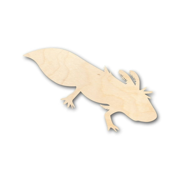 Unfinished Wood Axolotl Shape - Craft - up to 46" DIY 3" / 1/8"