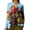 Blue, variant on QASIEATN Women's V Neck Long Sleeve Top Asymmetrical Shirt Blouse Summer Graphic Tee Tops