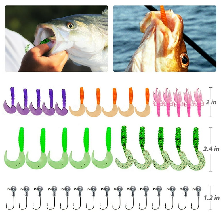 LotFancy 129 Pcs Fishing Lures, Topwater Lures with Treble Hook, Freshwater Saltwater Lures for Bass Trout Walleye, Size: Small