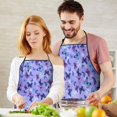 thumbnail image 5 of Purple Butterfly Pattern Apron-Garden Aprons for Women with Pockets-Cotton Linen Waterproof Kitchen Cooking Gardening Aprons Adjustable for Kitchen,Cooking,BBQ and Salon 33x27 Inch, 5 of 7