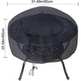 thumbnail image 4 of Rawiri Funda para Brasero Redondo 210D, Resistente al Desgarro, Impermeable, Transpirable, Tela Oxford, Lavable, Color Negro, 4 of 8