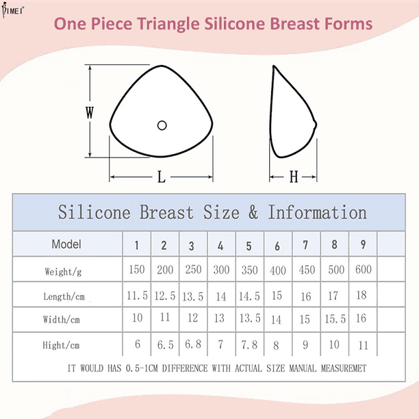 Artificial Silicone Breast Forms Triangle CD False Boobs A-DD Cup