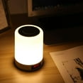 thumbnail image 2 of Altavoz Bluetooth, luz LED, luz nocturna, lámpara de noche inteligente sensible al tacto, regulable, carga USB, portátil, cambio de color RGB, 2 of 5