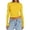 Yellow, variant on TIANZEN Women Long Sleeve Shirt Basic Crop Top Fashion Underwear Layer Slim Top Tunic Raglan