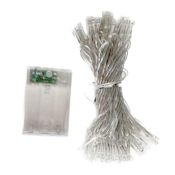40 LED Christmas String Lights - 6M, Battery-Powered (3 AA Not Included), Warm White, Indoor/Outdoor, Flexible Copper Wire, for Parties/Gardens