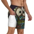 thumbnail image 3 of Balery Boho Owl Mens Swim Trunks Swim Shorts for Men Quick Dry Inseam Beach Shorts with Compression Liner Pocket-X-Large, 3 of 9