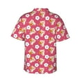 thumbnail image 4 of Xecao Piggy Sunflower print Hawaiian shirt - a stylish short-sleeve button-down for men, perfect for casual beach and tropical outings., 4 of 9