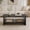 Black, variant on Ciphrias Rectangular Coffee Table 47 Inch Brown MDF Fluted Glass Sliding Door for Living Room