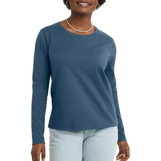 Camiseta Hanes Comfortblend Originals de manga larga para mujer