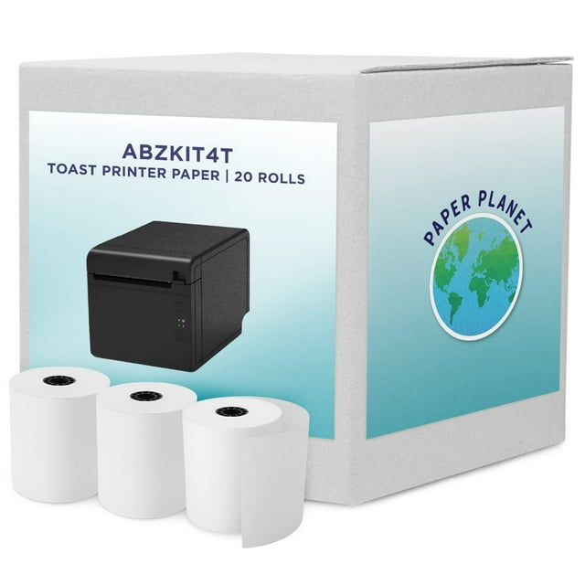 Papier Thermique pour Imprimante Toast TP200 par Paper Planet / 20 Rouleaux