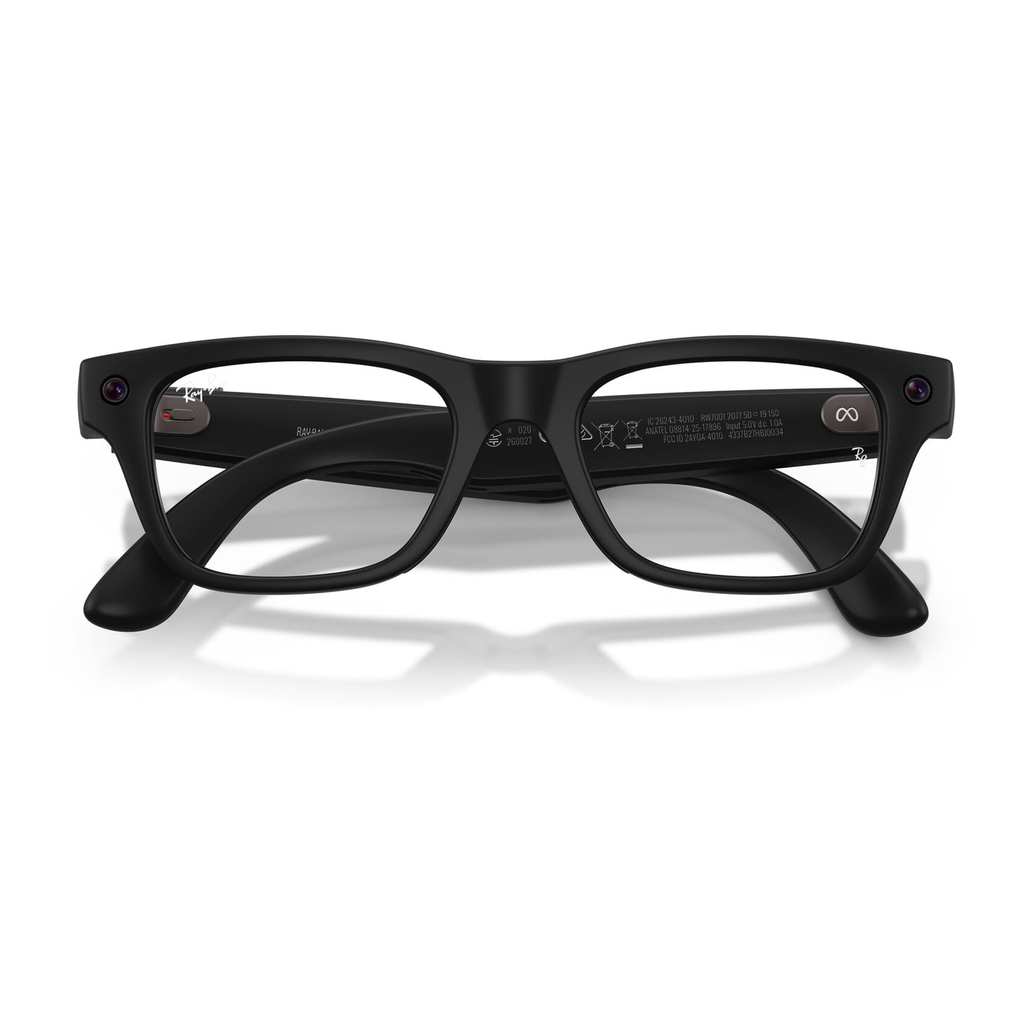 Ray-Ban AI Smart Meta Gen 2 Blayzer Optics Glasses, Matte Black/Clear Lens, Size 54
