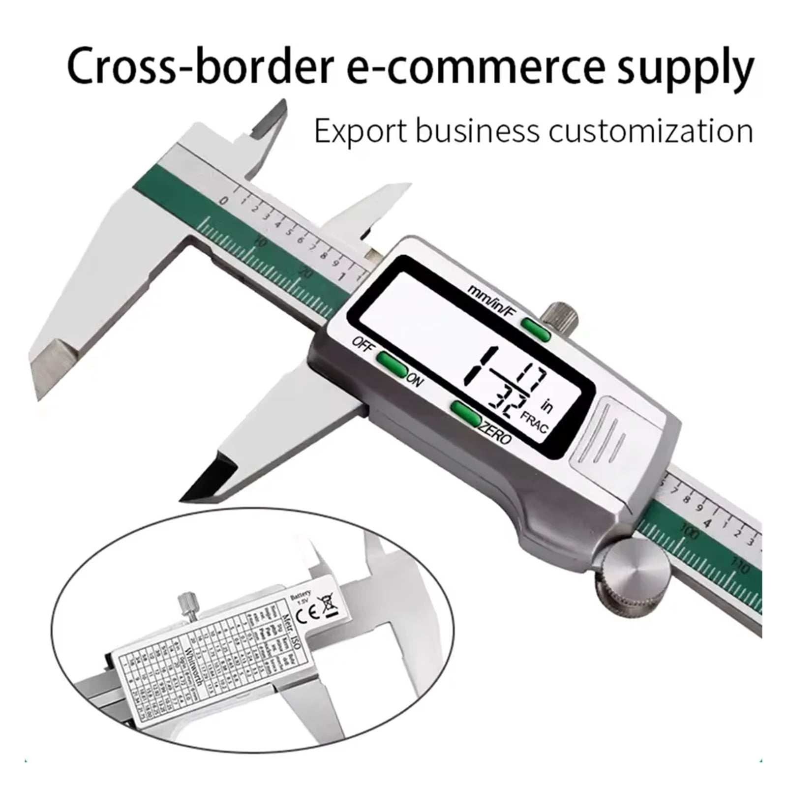 150mm/6Inch Digital Caliper Electronic Carbon Fiber Micrometer With Large LCD Screen Pachymeter For DIY/Household Measuring Tool ,Easy to Operate