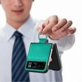 thumbnail image 6 of ELEHOLD for Motorola Razr 40 Leather Case Cover, with Metal Finger Ring Holder Slim Lightweight Shockproof Non-Slip Case for Motorola Razr 40,Green, 6 of 7