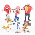 thumbnail image 4 of 6 piezas/set Sonic The Hedgehog Figura de acción Amy Rose Shadow Knuckles Eggman Miles Prower Modelo Muñecas Decoración Juguetes para niños Regalos, 4 of 4