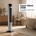 thumbnail image 4 of Alvantor Tower Fan for Bedroom, 60° Oscillating Standing Fan with 28dB Quiet for Sleep, 25ft/s Velocity, 12H Timer, 5 Speeds 4 Modes, Remoter, Bladeless Room Fan for Home, Office, Indoor, 4 of 7