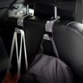 thumbnail image 3 of 4pcs Car Purse Hook Bling Rhinestone Car Hooks For Women-silver, 3 of 5