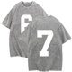 thumbnail image 2 of Tops para hombre, blusas y camisas de cuello redondo y manga corta para hombre, camisetas deportivas informales de color liso con cuello redondo y efecto desgastado, blusas de licra para hombre., 2 of 8