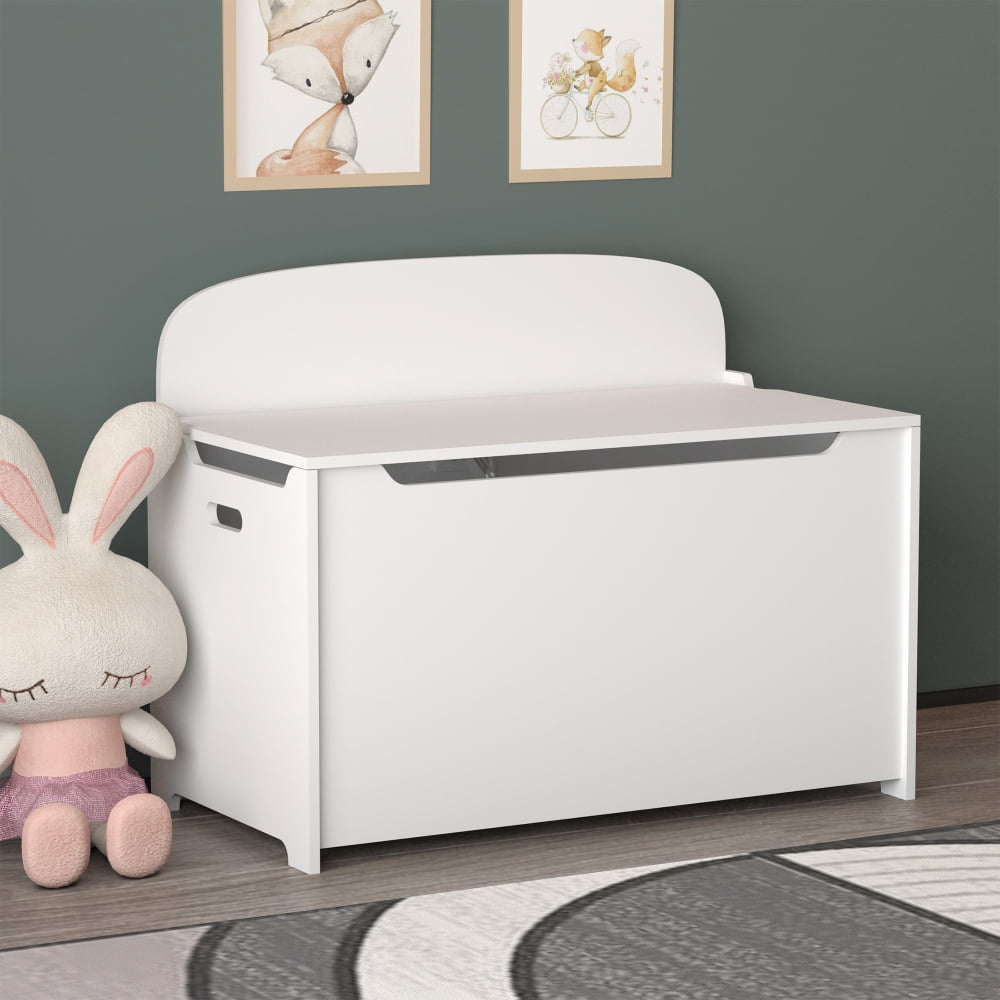 Wooden Storage Box Toy Box, Modern Children Storage Chest & Bench with