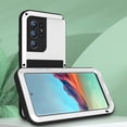 thumbnail image 4 of Samsung S22 Ultra Case Metal Bumper Silicone Case Galaxy S22 Ultra Cover Built-in Screen Protector Gorilla Glass Hybrid Military Shockproof Heavy Duty Rugged For Samsung Galaxy S22 Ultra, White, 4 of 6