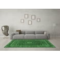 thumbnail image 3 of Ahgly Company Indoor Rectangle Medallion Emerald Green Traditional Area Rugs, 2' x 5', 3 of 4