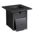 thumbnail image 6 of 28in Gas Fire Pit Table, 40000 BTU Outdoor Wicker Propane Firepit with Protective Lid, Gas Firepit with Volcanic Stone, Gas Fire Pits for Outside Deck Garden Backyard, 6 of 9