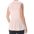 thumbnail image 2 of LE GALI Womens Pink Ruffled V Neck Peplum Top L, 2 of 2