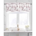 thumbnail image 2 of Countryside Landscape Linen Curtain Valance for Bedroom/Bathroom/Kitchen/Office/Living/Dining Room Windows,Farmhouse Rustic Cottage Red Brown Pocket Topper Drapes Decorative Cafe Drapery Panel 42x12, 2 of 6