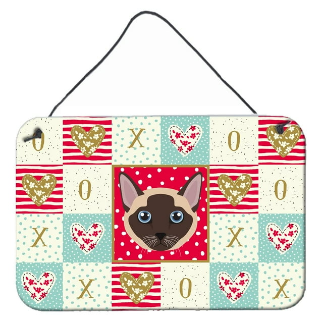 ""Caroline'S Treasures Gato Tonkinese Amor Puerta Colgante Impresiones Decoración De Pared Multicolor""