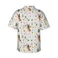 thumbnail image 3 of Balery German Shepherd Dog Print Men's Hawaiian Shirts Short Sleeve Beach Shirt Relaxed Fit Vacation Button Down Shirts-X-Large, 3 of 9