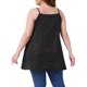 thumbnail image 3 of GRACE & GRANDEUR Talla Grande Camiseta Sin Mangas Casual de Verano para Mujeres con Lunares, Top Fluido 4X Negro, 3 of 6