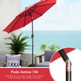 thumbnail image 3 of Ulax furniture 11 Ft Outdoor Tiltable Round Market Sunbrella Umbrella with Aluminum Pole and Crank, Jockey Red (Stand Not Included), 3 of 5