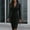 Black, variant on VIWORLD Women's Chic Office Bodycon Dress - V-Neck Long Sleeve Midi for Professional & Formal Events Black,S
