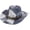 Grey, variant on Jiibva Western Cowboy Hat for Women Men, Tie Dye Patchwork Denim Hat Wide Brim Bucket Hat Vintage Jazz Hat for Stylish Party Accessory