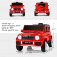 thumbnail image 7 of Infans 12V Kids Ride On Car Licensed Mercedes-Benz G63 w/ Remote Control & Music Red, 7 of 7