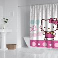 thumbnail image 2 of Waterproof Hello Kawaii Cat Cute Shower Curtain 72x84 Inch Polyester Unique Shower Curtain for Bathroom Hotel Home Bathtub Accessories Decor with 12 Plastic Hooks, 2 of 6