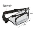 thumbnail image 2 of Spencer 2 Pack Clear Fanny Pack for Women Men, Stadium Approved Transparent Waist Pack Waterproof Adjustable Belt Bag for Sporting Event, Concerts, Festival, Games, 2 of 6