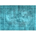 thumbnail image 1 of Ahgly Company Indoor Rectangle Persian Light Blue Traditional Area Rugs, 7' x 10', 1 of 4