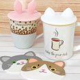 thumbnail image 3 of Wrapables® Animal Ears Silicon Cup Lids, Anti-Dust Airtight Mug Covers for Hot and Cold Beverages (Set of 6), 3 of 4