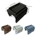 thumbnail image 3 of OUSITAID Armchair Caddy Sofa Remote Control Storage Holder With Pocket Storage For Magazine  Tablet  Phone  Ipad  Chocolate, 3 of 12